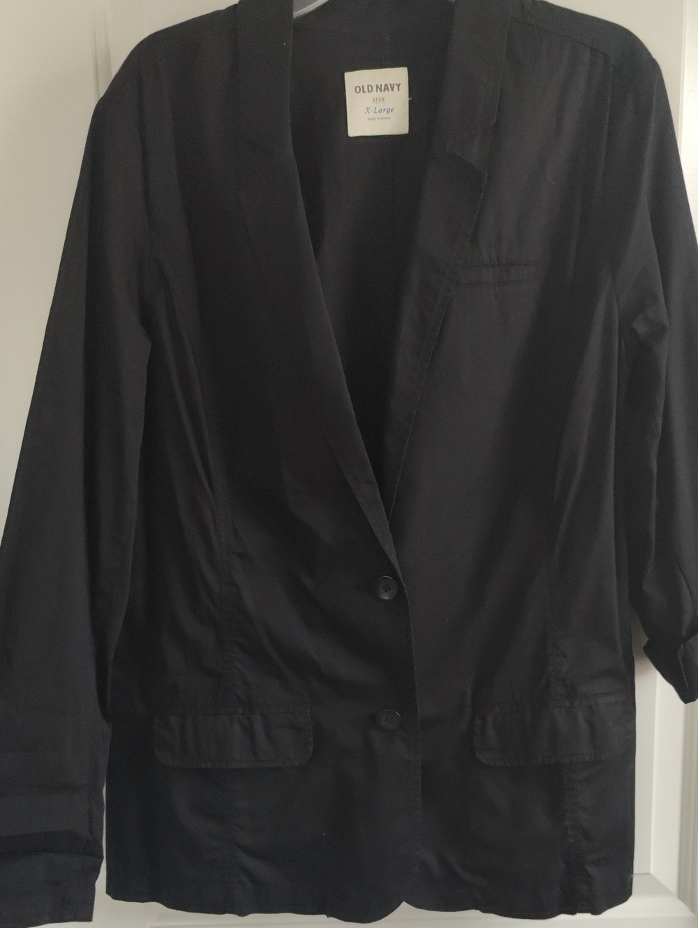 Old Navy Black Women's Blazer Jacket - Classic Single-Breasted